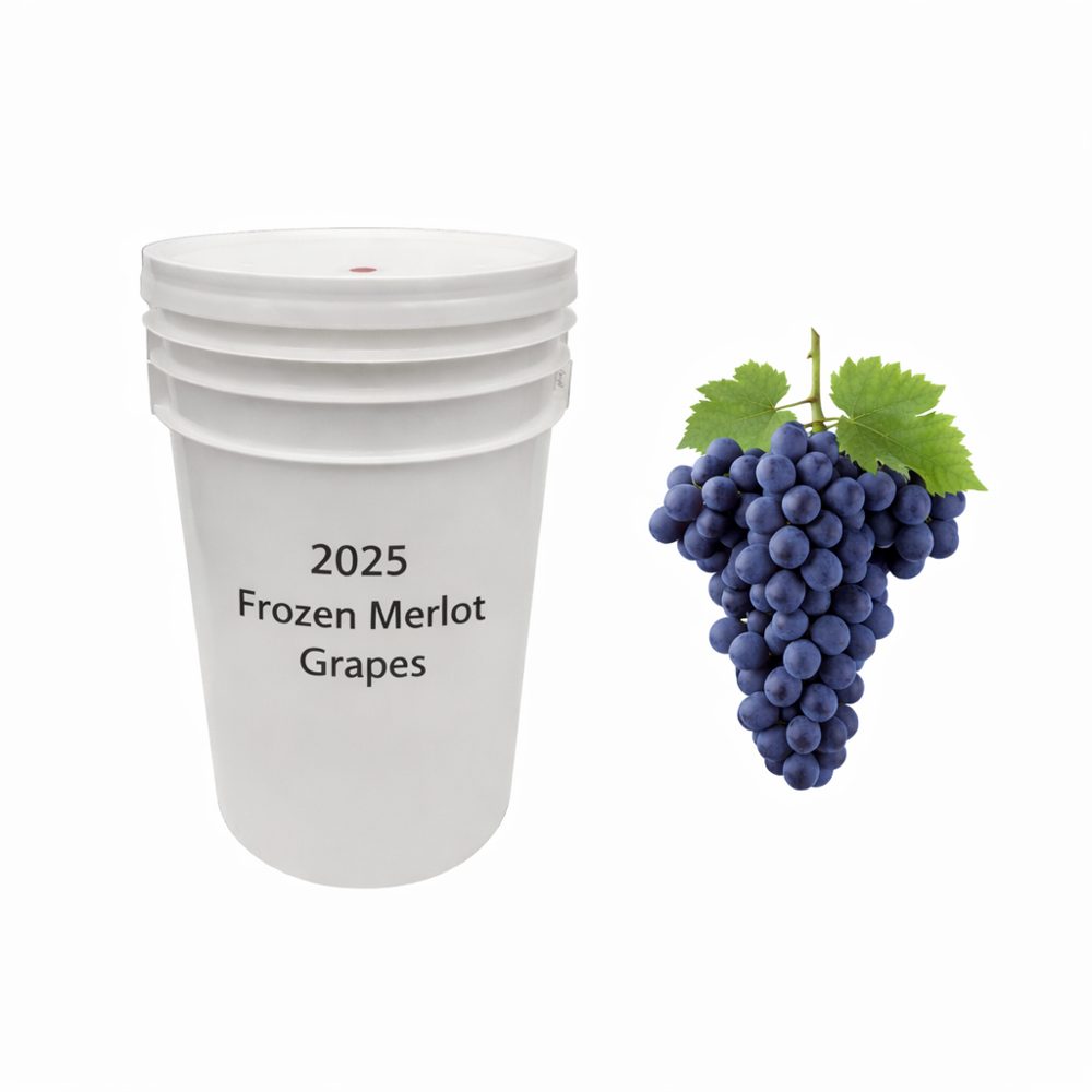 2025 Merlot Frozen Grape Must | Livermore Valley, CA | 6 Gallon Winemaking Bucket