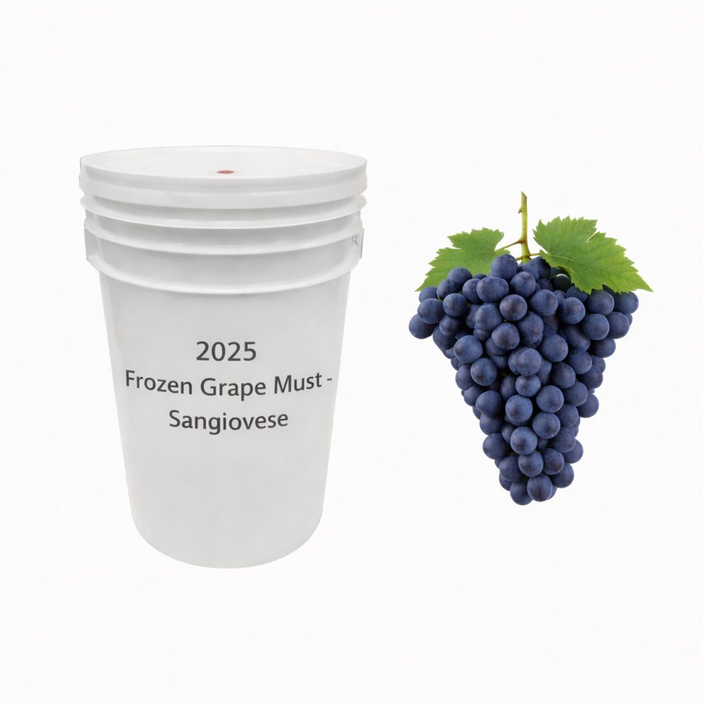 2025 Sangiovese Frozen Grape Must | Livermore Valley, CA | 6 Gallon Winemaking Bucket